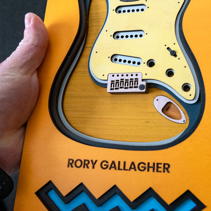 wooden multilayered strat guitar design
