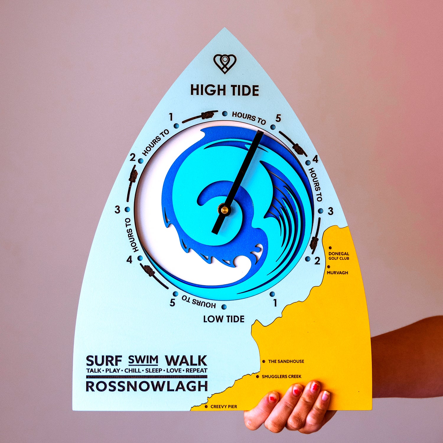 Rossnowlagh tide clock for beach walks and surf