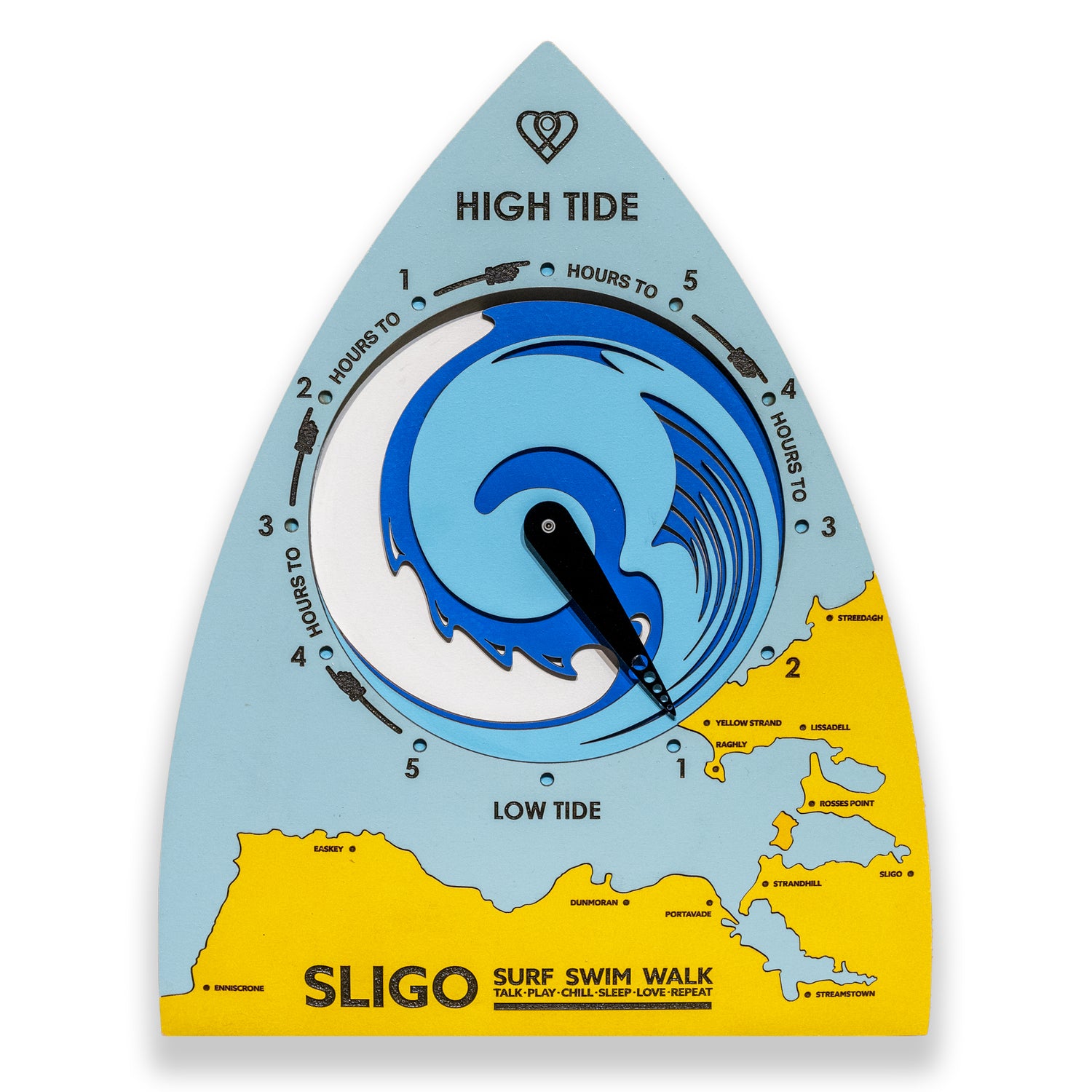 Sligo tide clock for beach walks and surf