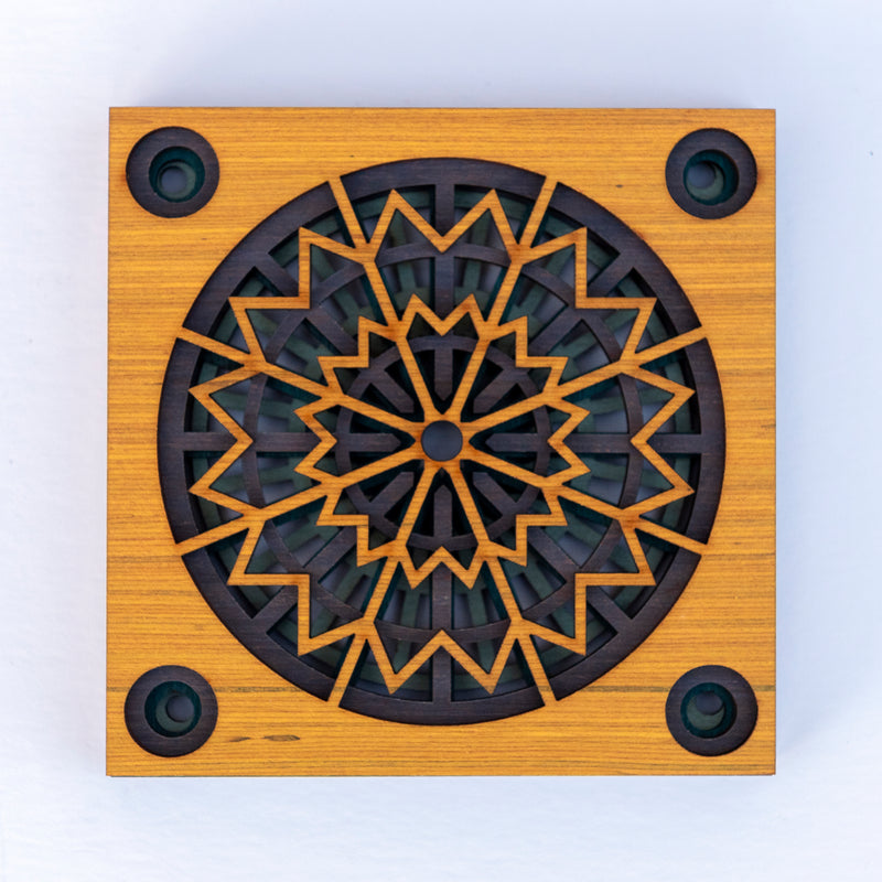 box of 4 geometric design coasters