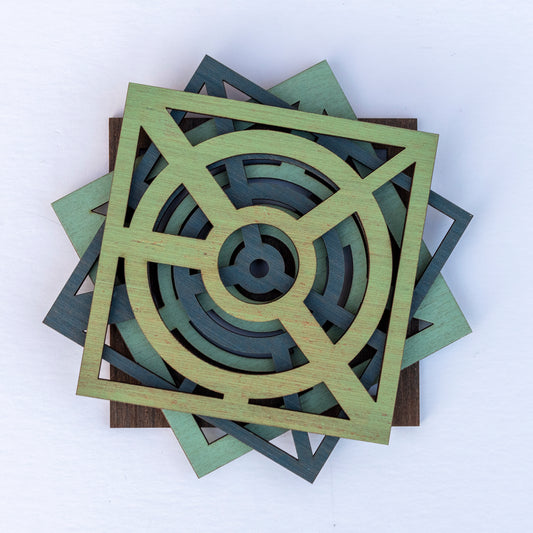 box of 4 geometric design coasters